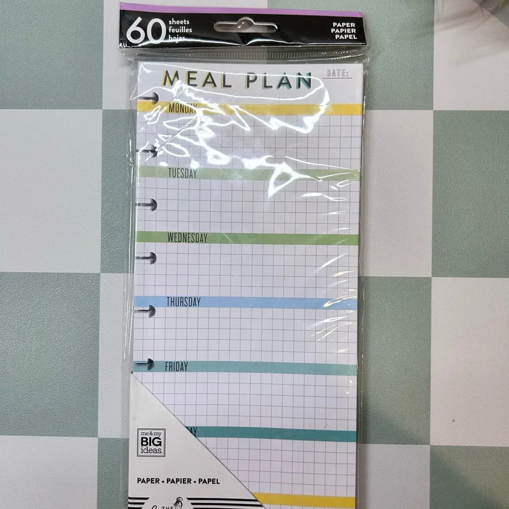 Me & My Big Ideas Planner Inserts with Colorful Accents